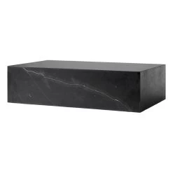 MENU Plinth Table, Low, Black Marquina Marble