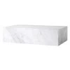 MENU Plinth Table, Low, White Carrara Marble