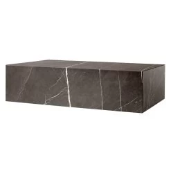 MENU Plinth Table, Low, Brown Kendzo Marble