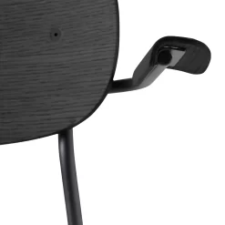 Co Chair, Un-Upholstered With Armrests By Norm Architects & Els Van Hoorebeeck For Menu -Furniture Deals Store 1171539 Co Dining Chair Armrest BlackOak Black CloseUp