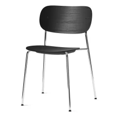Co Chair, Un-Upholstered By Norm Architects & Els Van Hoorebeeck For Menu -Furniture Deals Store 1172539 Co Chair Black Oak Chrome Angle