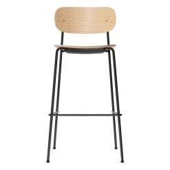 MENU Co Bar Chair 75,5 Cm, Black Steel - Oak