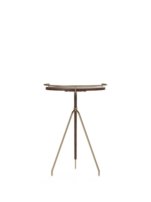 MENU Umanoff Side Table, 60 Cm, Walnut - Brushed Brass 2 MENU Umanoff Side Table, 60 Cm, Walnut - Brushed Brass - Image 2