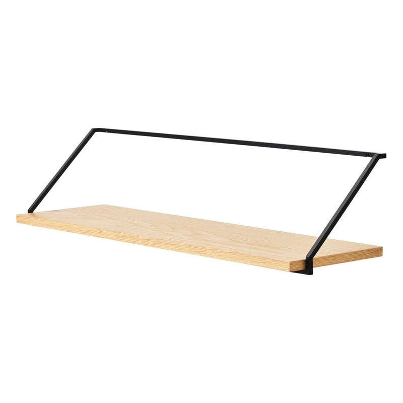 MENU Rail Shelf, Oak - Black 1 MENU Rail Shelf, Oak - Black