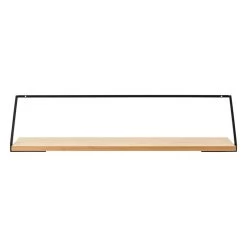 MENU Rail Shelf, Oak - Black 8 MENU Rail Shelf, Oak - Black -Furniture Deals Store 1207039 Rail Shelf Natural Oak Front