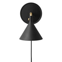 MENU Cast Sconce Wall Lamp With Diffuser, Dimmable, Black - Brass