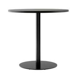 MENU Harbour Column Dining Table, 80 Cm, Black Base - Black Stained O