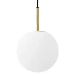 MENU TR Bulb Pendant, Brushed Brass - Matte Opal