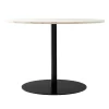 MENU Harbour Column Dining Table, 105 Cm, Black Base - Estremoz Marbl