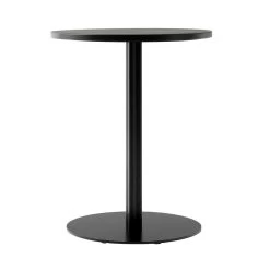 MENU Harbour Column Dining Table, 60 Cm, Black Base - Black Stained O