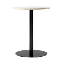 MENU Harbour Column Dining Table, 60 Cm, Black Base - Estremoz Marble