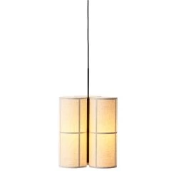 MENU Hashira Pendant, Cluster, Small, Raw Linen -Furniture Deals Store 1504699 Hashira Pendant Cluster 32 Raw Angle Light