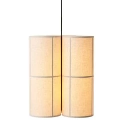 MENU Hashira Pendant, Cluster, Large, Raw Linen -Furniture Deals Store 1505699 Hashira Pendant Cluster 60 Raw Angle Light