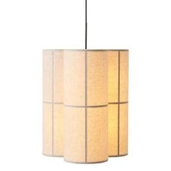 MENU Hashira Pendant, Cluster, Large, Raw Linen -Furniture Deals Store 1505699 Hashira Pendant Cluster 60 Raw Front Light