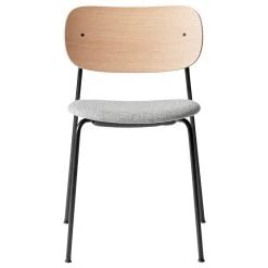 MENU Co Chair, Oak - Grey Fabric