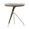 MENU Umanoff Side Table, 45 Cm, Walnut - Brushed Brass