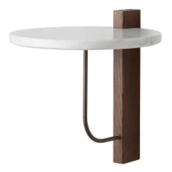 MENU Corbel Shelf, Dark Stained Oak - Carrara Marble