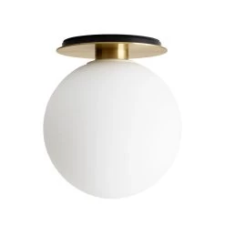 MENU TR Bulb Ceiling Lamp, Brushed Brass - Matte Opal
