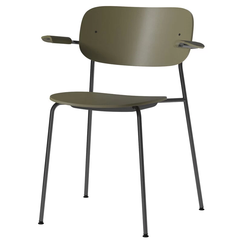 MENU Co Chair With Armrests, Olive 1 MENU Co Chair With Armrests, Olive
