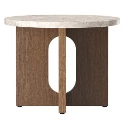 MENU Androgyne Side Table, 50 Cm, Dark Stained Oak - Kunis Breccia