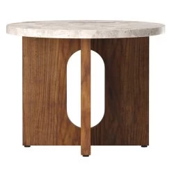 MENU Androgyne Side Table, 50 Cm, Walnut - Kunis Breccia