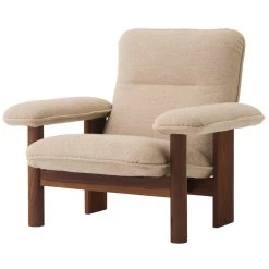 MENU Brasilia Lounge Chair, Walnut - Bouclé 02