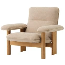 MENU Brasilia Lounge Chair, Oak - Bouclé 02