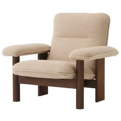 MENU Brasilia Lounge Chair, Dark Stained Oak - Bouclé 02