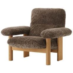 MENU Brasilia Lounge Chair, Oak - Root Sheepskin