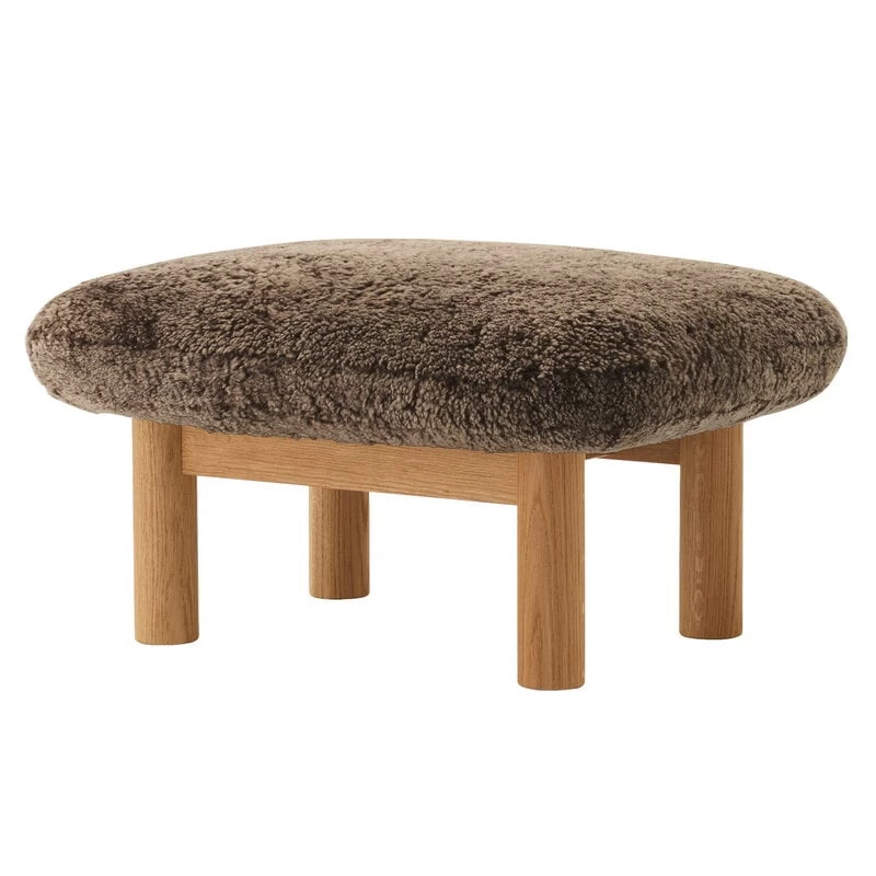 MENU Brasilia Ottoman, Oak - Root Sheepskin 1 MENU Brasilia Ottoman, Oak - Root Sheepskin