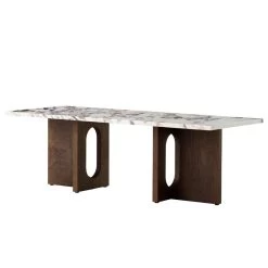 MENU Androgyne Lounge Table, Dark Oak - Calacatta Viola Marble