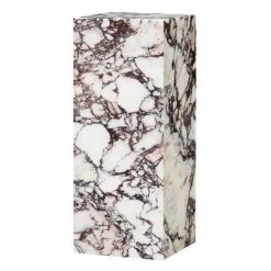 MENU Plinth Pedestal Stand, Calacatta Viola Marble