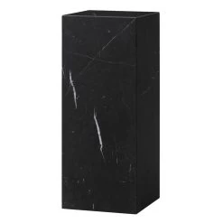 MENU Plinth Pedestal Stand, Black Marquina Marble