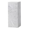 MENU Plinth Pedestal Stand, White Carrara Marble
