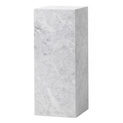 MENU Plinth Pedestal Stand, White Carrara Marble