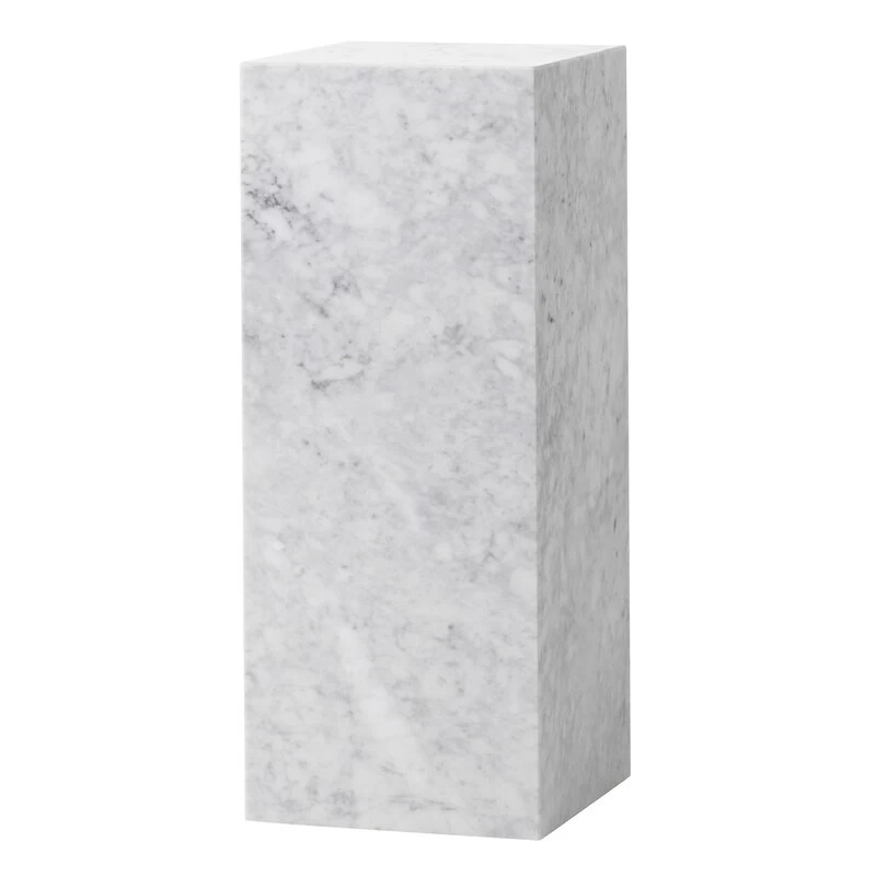 MENU Plinth Pedestal Stand, White Carrara Marble 1 MENU Plinth Pedestal Stand, White Carrara Marble