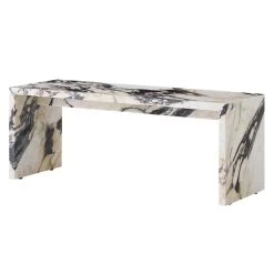 MENU Plinth Bridge Table, Calacatta Viola Marble