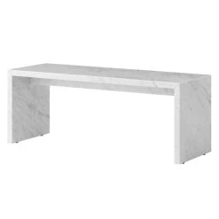 MENU Plinth Bridge Table, White Carrara Marble