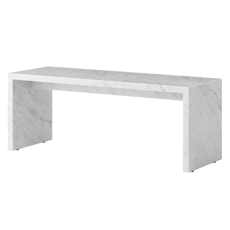 MENU Plinth Bridge Table, White Carrara Marble 1 MENU Plinth Bridge Table, White Carrara Marble