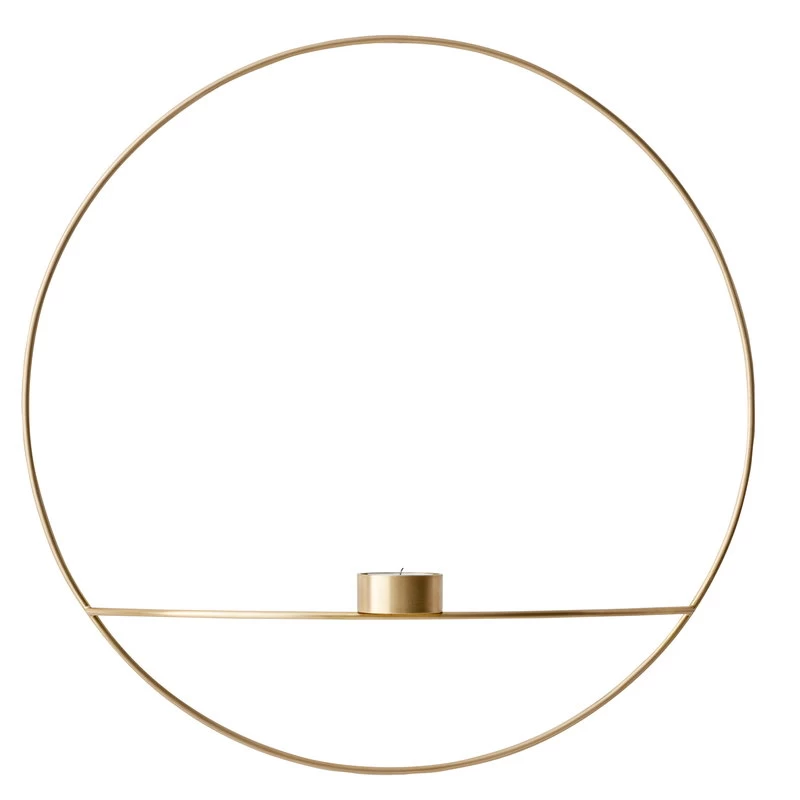 MENU POV Circle Tealight Holder, L, Brass 1 MENU POV Circle Tealight Holder, L, Brass