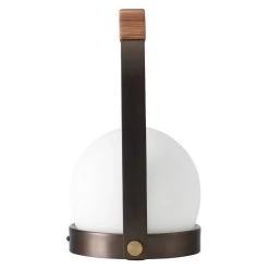 MENU Carrie Portable Table Lamp, Bronzed Brass - Leather -Furniture Deals Store 463Menu AK