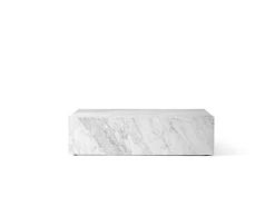 MENU Plinth Table, Low, White Carrara Marble -Furniture Deals Store 7000630 Plinth Low White Pack Front