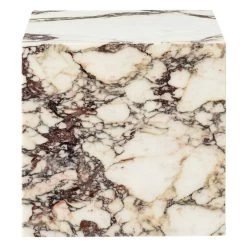 MENU Plinth Table, Cube, Calacatta Viola Marble -Furniture Deals Store 7010319 Plinth Rose Cubic front