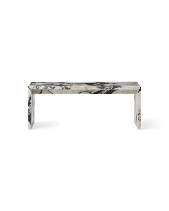 MENU Plinth Bridge Table, Calacatta Viola Marble 3 MENU Plinth Bridge Table, Calacatta Viola Marble - Image 3