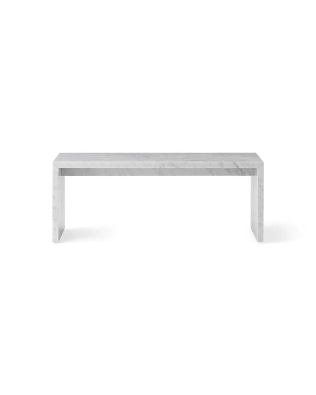 MENU Plinth Bridge Table, White Carrara Marble 3 MENU Plinth Bridge Table, White Carrara Marble - Image 3