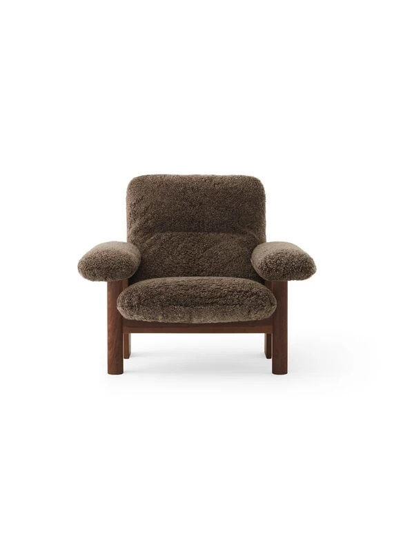 MENU Brasilia Lounge Chair, Dark Stained Oak - Root Sheepskin 2 MENU Brasilia Lounge Chair, Dark Stained Oak - Root Sheepskin - Image 2