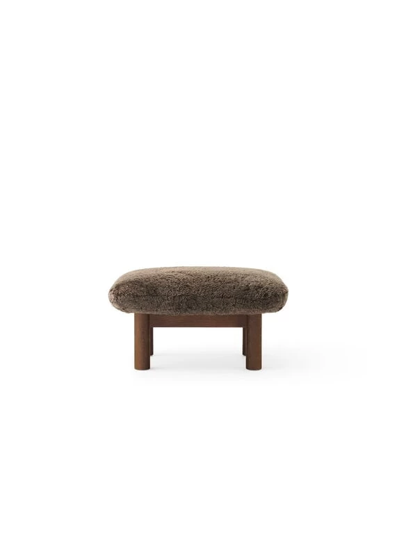 MENU Brasilia Ottoman, Dark Stained Oak - Root Sheepskin 2 MENU Brasilia Ottoman, Dark Stained Oak - Root Sheepskin - Image 2