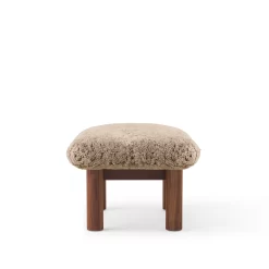 Brasilia Ottoman By Menu -Furniture Deals Store 8155002 001904ZZ Brasilia Ottoman Walnut Sahara Sheepskin Side