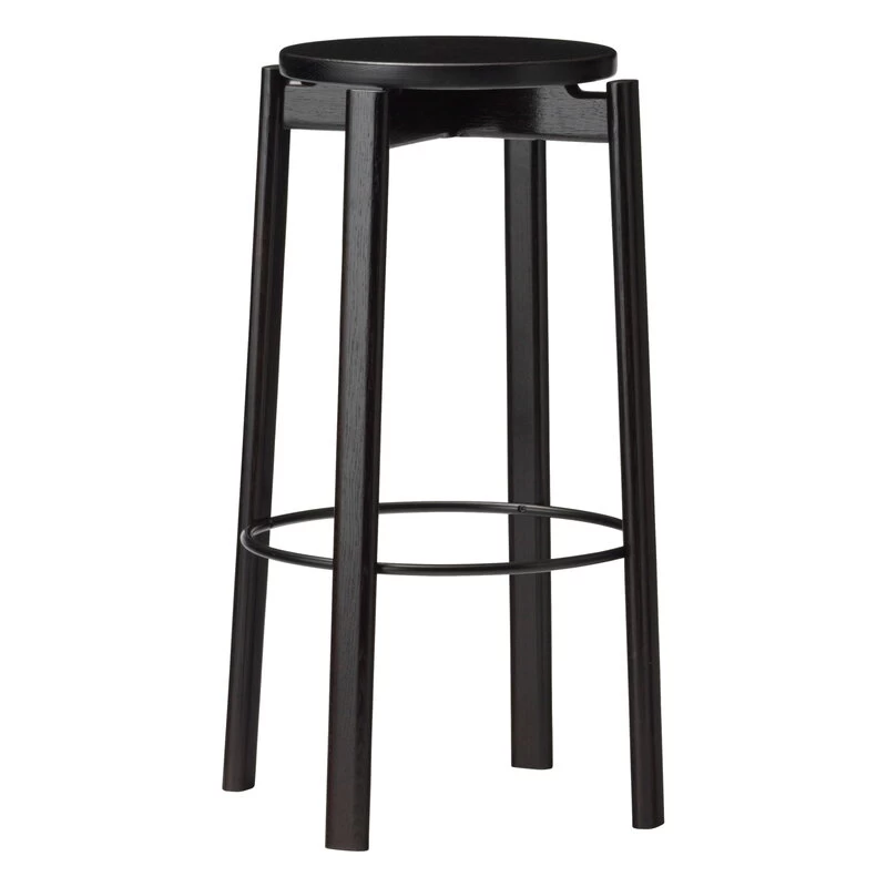 MENU Passage Bar Stool, 75 Cm, Dark Lacquered Oak 3 MENU Passage Bar Stool, 75 Cm, Dark Lacquered Oak - Image 3