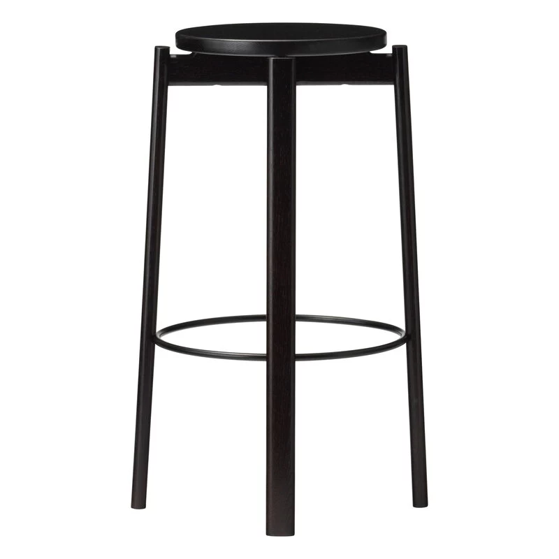 MENU Passage Bar Stool, 75 Cm, Dark Lacquered Oak 2 MENU Passage Bar Stool, 75 Cm, Dark Lacquered Oak - Image 2